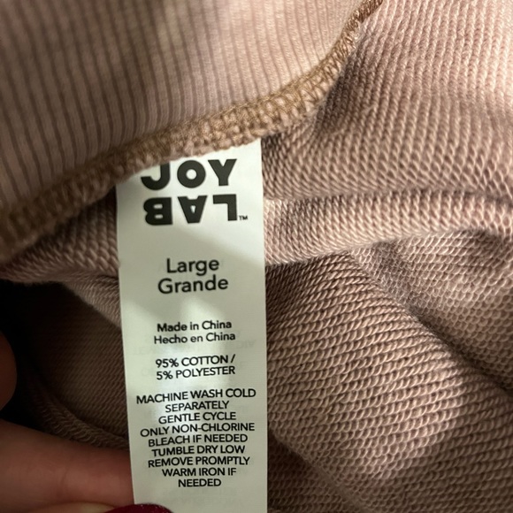 JoyLab Ladies Twist French Terry Sweatshirt Size Large - Picture 2 of 5
